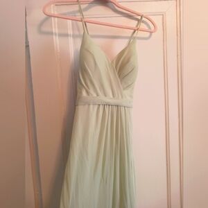 Azazie bridesmaid dress, size 2, bright sage green, spring green.